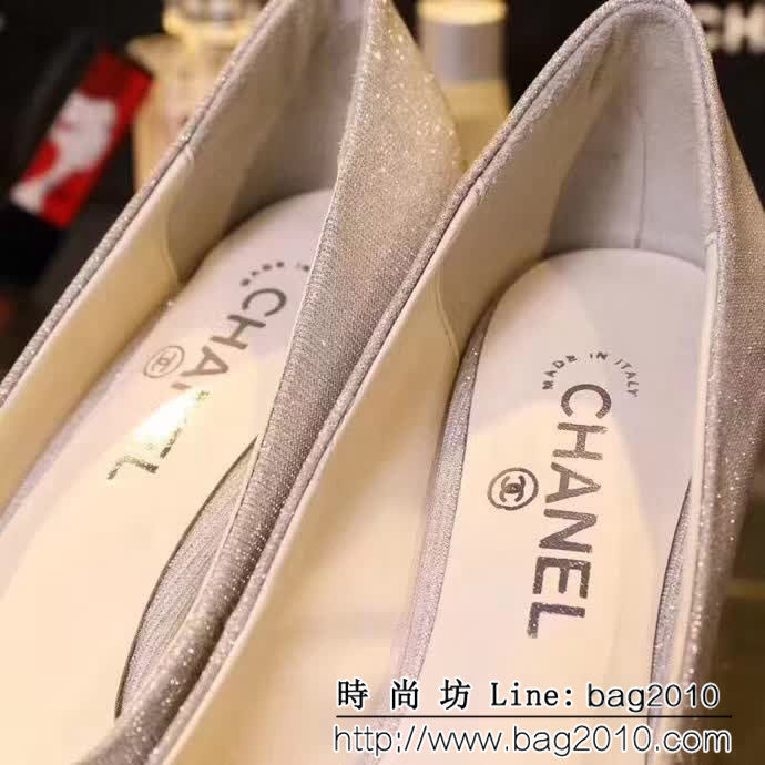 CHANEL香奈兒 18S早春新款 968進口亮片 時尚 高跟單皮鞋 QZS1475